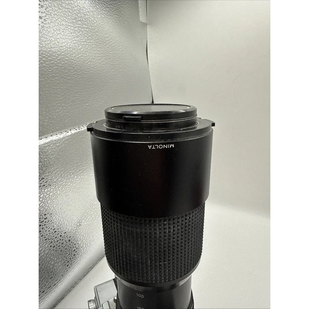 Minolta SRT 101 Silver 35mm SLR Film Camera W/ MD Zoom‎ 70-210mm 1:4 Lens Tested
